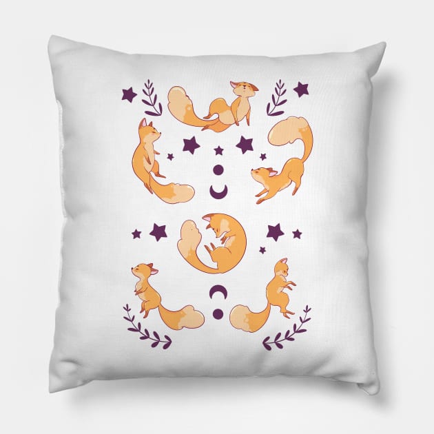 Magical Foxes Pillow by Four Seasons Fox