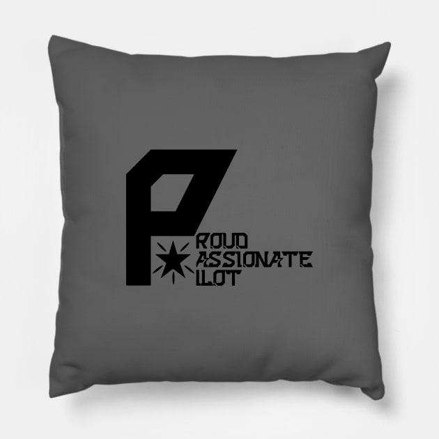 Proud Passionate Pilot Pillow by Curator Nation