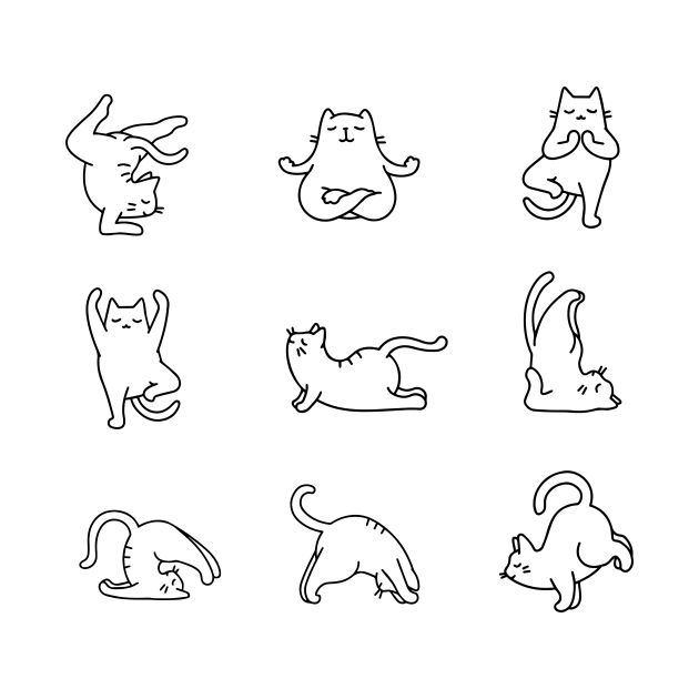 yoga cats by Pacesyte