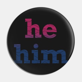 Bisexual He Him Waves Pin