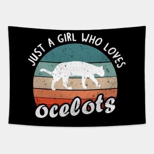 Ocelot Baby Ladies Girls Vintage Retro Style Tapestry