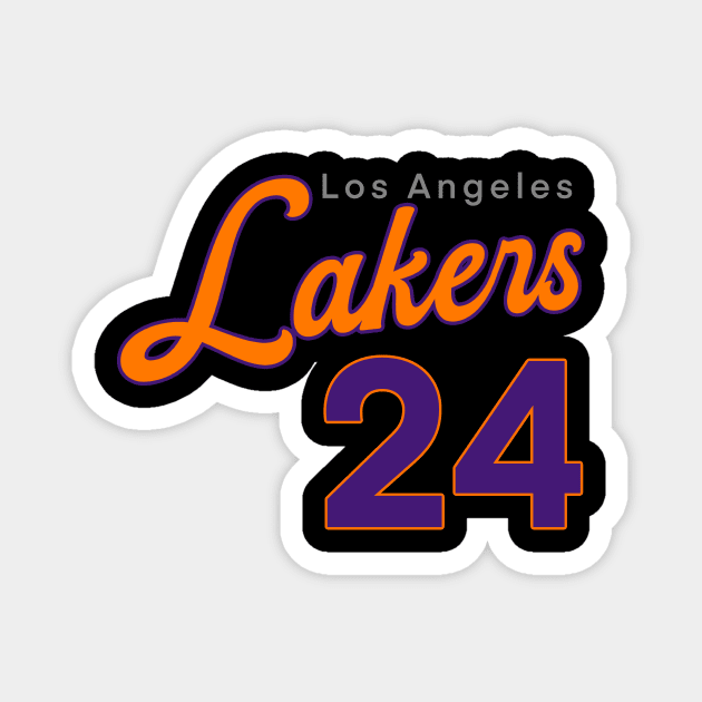 LAKERS 24 Magnet by Tee Trends