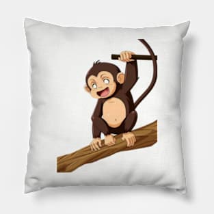 Happy Monkey Pillow