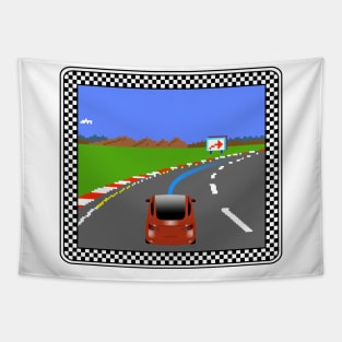 Self Driving Race Car on Autopilot Tapestry