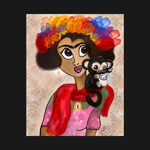 Frida Kahlo & Fulang by CassiesArt