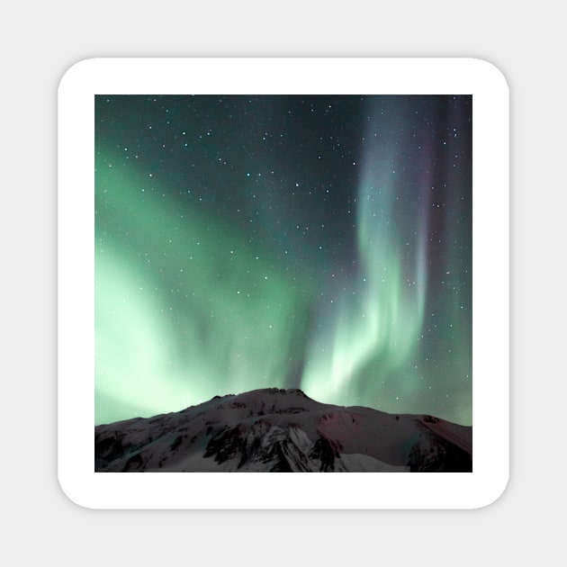 Colorful Northern Lights Aurora in Iceland Magnet by Danny Wanders