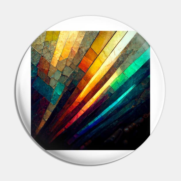 Rainbow Metal Plate #2 Pin by AntielARt