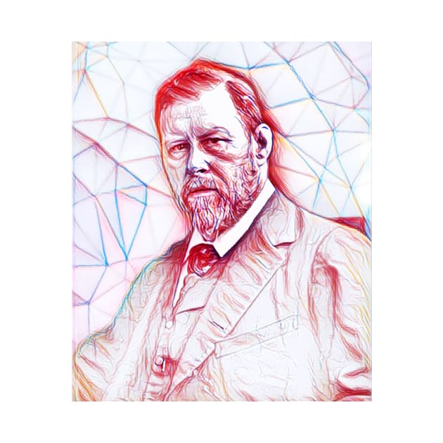 Bram Stoker Portrait | Bram Stoker Artwork Line Art by JustLit