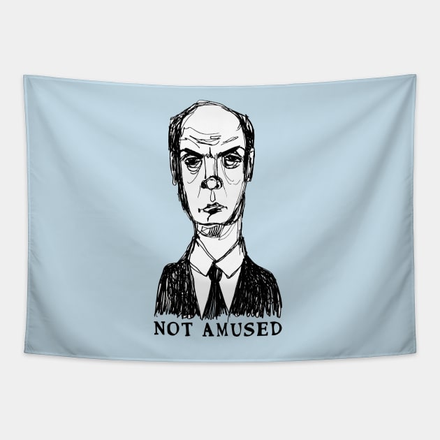 I Am Not Amused Tapestry by Tessa McSorley