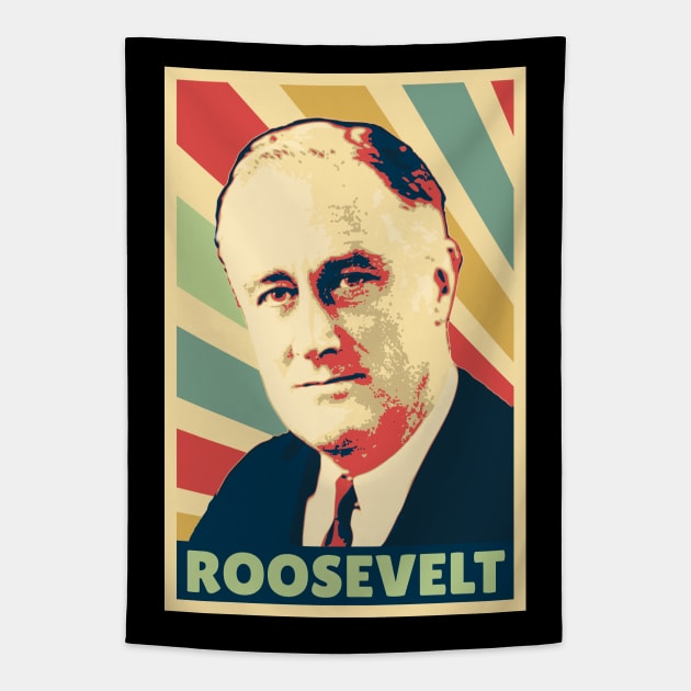 Franklin D. Roosevelt Vintage Colors Tapestry by Nerd_art