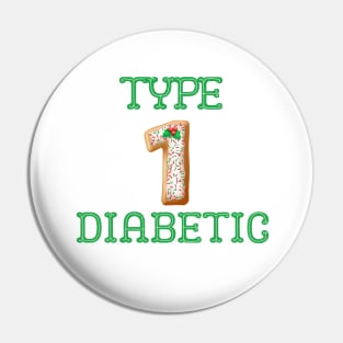 Diabetes Christmas Cookie l Type 1 Diabetic Pin