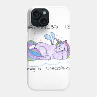 Happy magical unicorn Phone Case