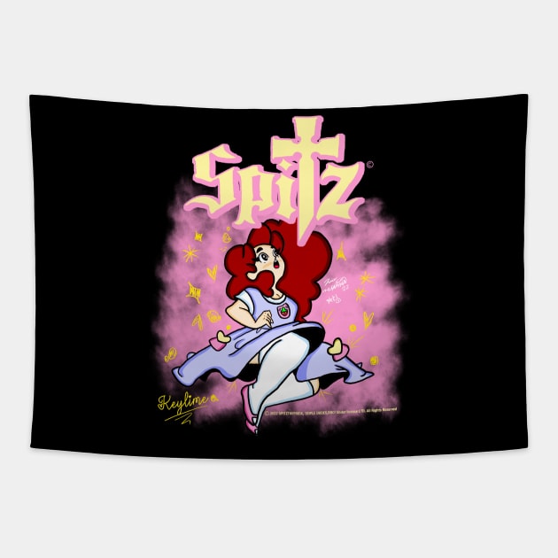 Triple Dudes, Bro! Keylime Pink Starlight Tapestry by Spitz Official Store