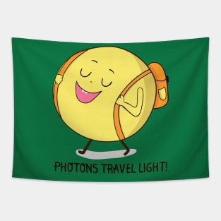 Photons Travel Light, Funny Physics Science Tapestry