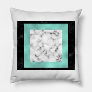 Mint marble VIII Pillow