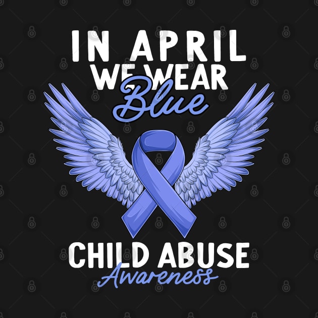 Child Abuse Prevention Awareness Month Blue Ribbon gift idea by Mad Maggie