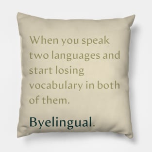 Byelingual Linguistic Fun Pillow