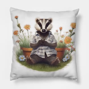 Cute Badger Pillow