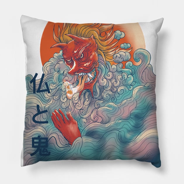 Oni budha Pillow by Darrels.std