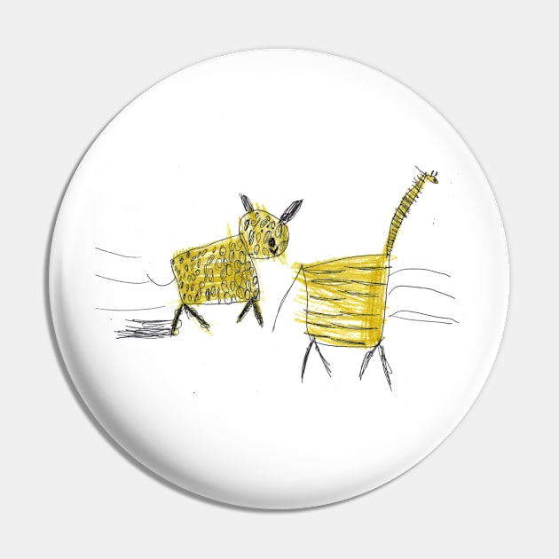 Cheetah and Giraffe Pin by OMEGAFIRESTUDIOS