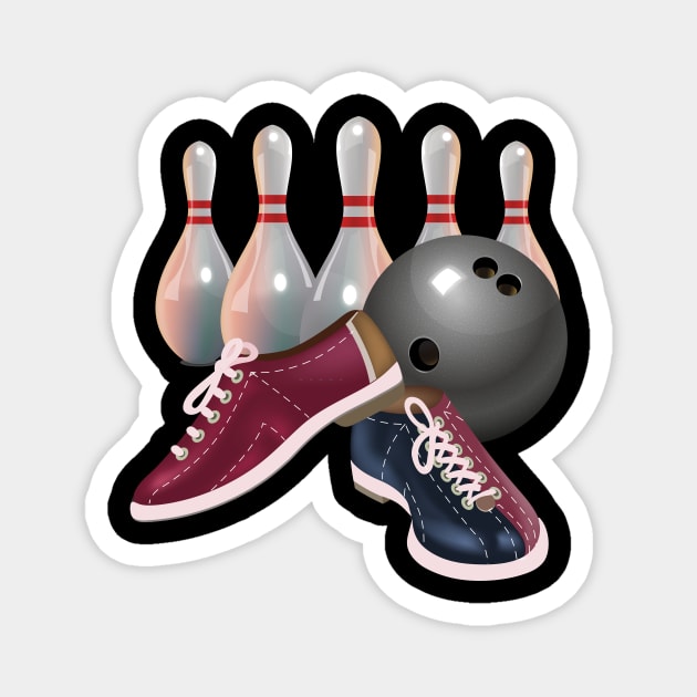 Bowling Magnet by Foxxy Merch