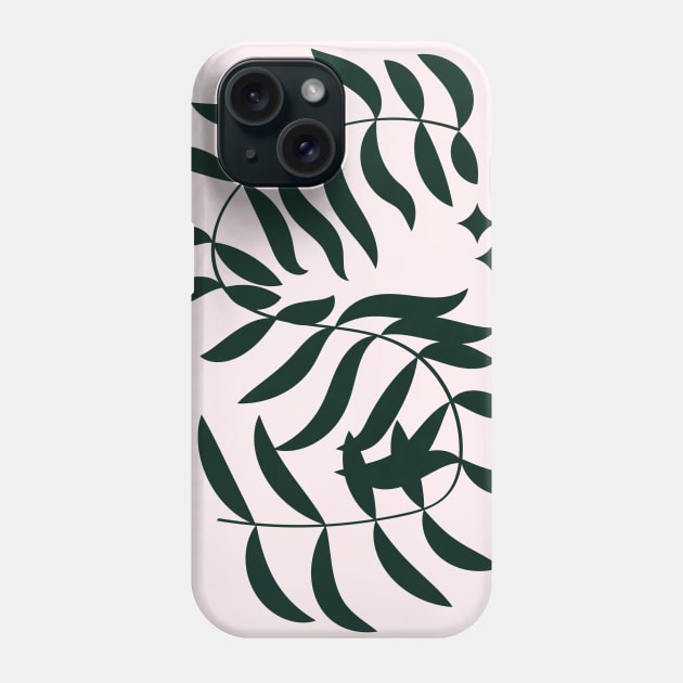 Botanical, Plant, Palm Leaf, Earth Tones, Boho, Beige Phone Case by Colorable