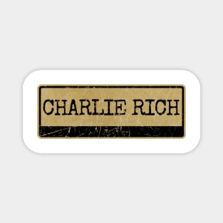 Aliska text black retro - Charlie Rich Magnet