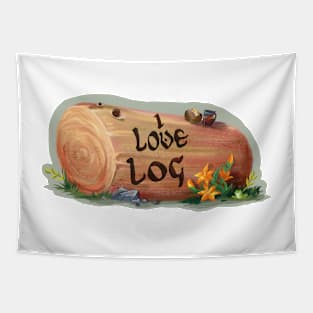 I love LOG Tapestry