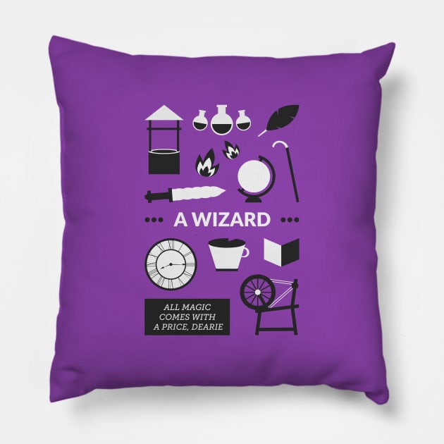 Once Upon A Time - A Wizard Pillow by Red