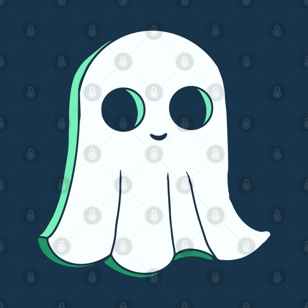 Cute cookie Halloween spirit. Original ghost illustrations in cartoon retro style. by ChrisiMM