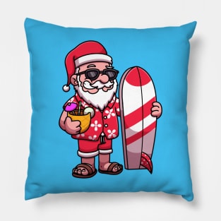 Santa On Vacation Pillow