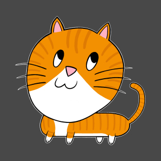 Cartoon Orange Tabby Cat T-Shirt
