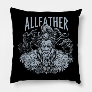 Allfather Odin Norse Pagan God Viking Mythology Huginn Muninn Pillow