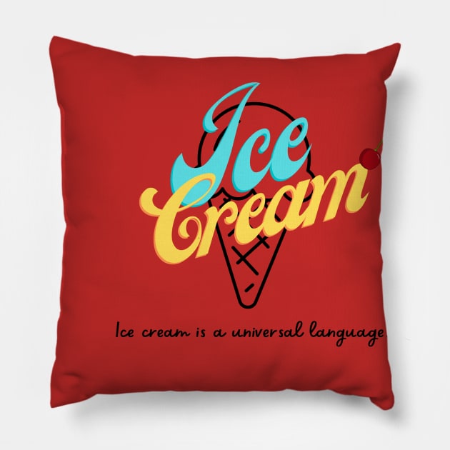 I love Ice Cream Pillow by Mangú Shop RD