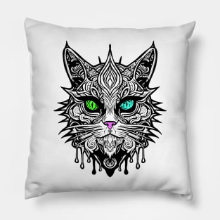 Bright eyed cat Pillow