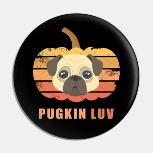 Pugkin Luv Jackolantern Pug Gourd Fleabag Puppy. Pin