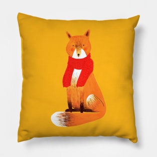 Baby it is cold outside. Winter fox Pillow