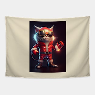 Cosmic Power Cat - Anime Art design Tapestry