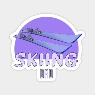 Skiing Dad Magnet