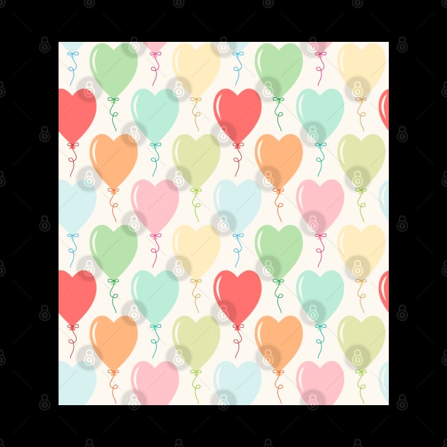 Bows Hearts Seamless Pattern by RubyCollection