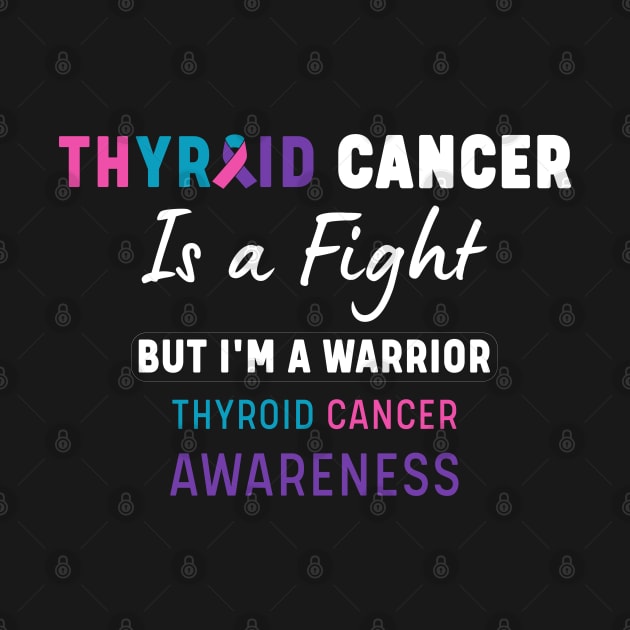 thyroid cancer awareness Fighter Ribbon Color by Alexander Luminova