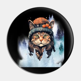 Winter Cat Pin