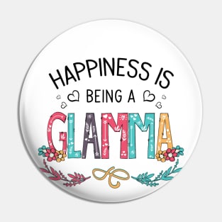 Happiness Is Being A Glamma Wildflowers Valentines Mothers Day Pin