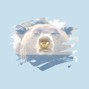 Argentina Flag & Bear - Argentine Pride Design T-Shirt