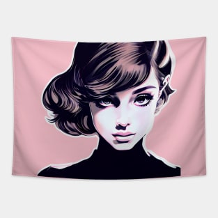 Audrey Hepburn Modern Pop Art Design Tapestry