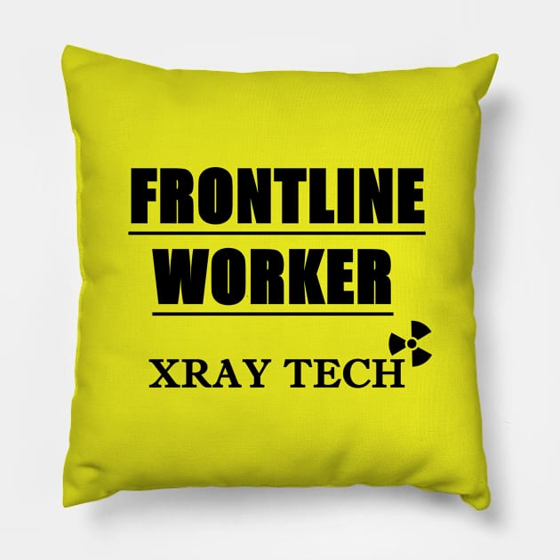 X Ray Techs are Frontline Workers Pillow by Humerushumor