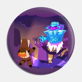 Fight Against Candybot Pin