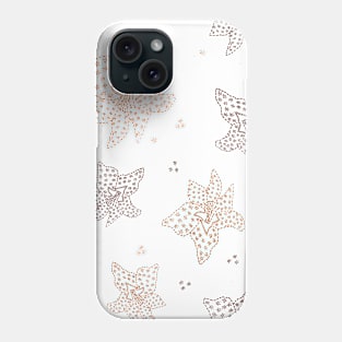 Autumn Earth tones stars on Hibiscus flowers Phone Case