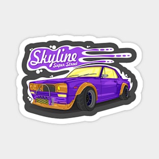 Skyline Super Street Car Magnet