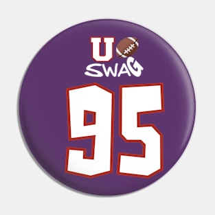 University Of Swag Pigs Football Jersey #95 Pin